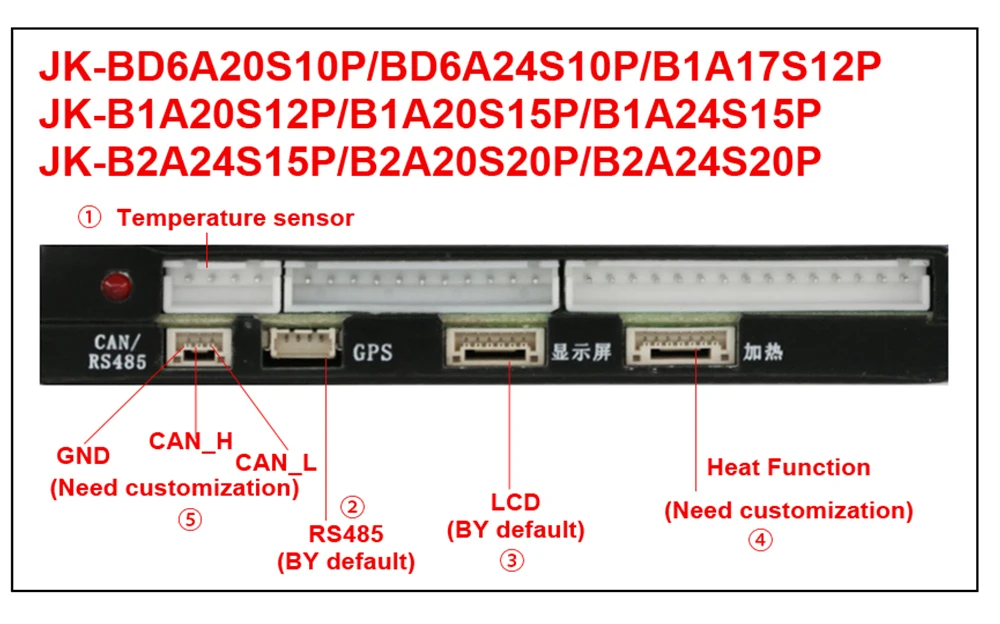 JK BMS B2A24S20P SMART BMS 2A BALANCE CURRENT BMS 200A BT 36V 48V 60V Li-Ion LTO 18650 Battery Lifepo4 Battery Storage Bluetooth - Image 7