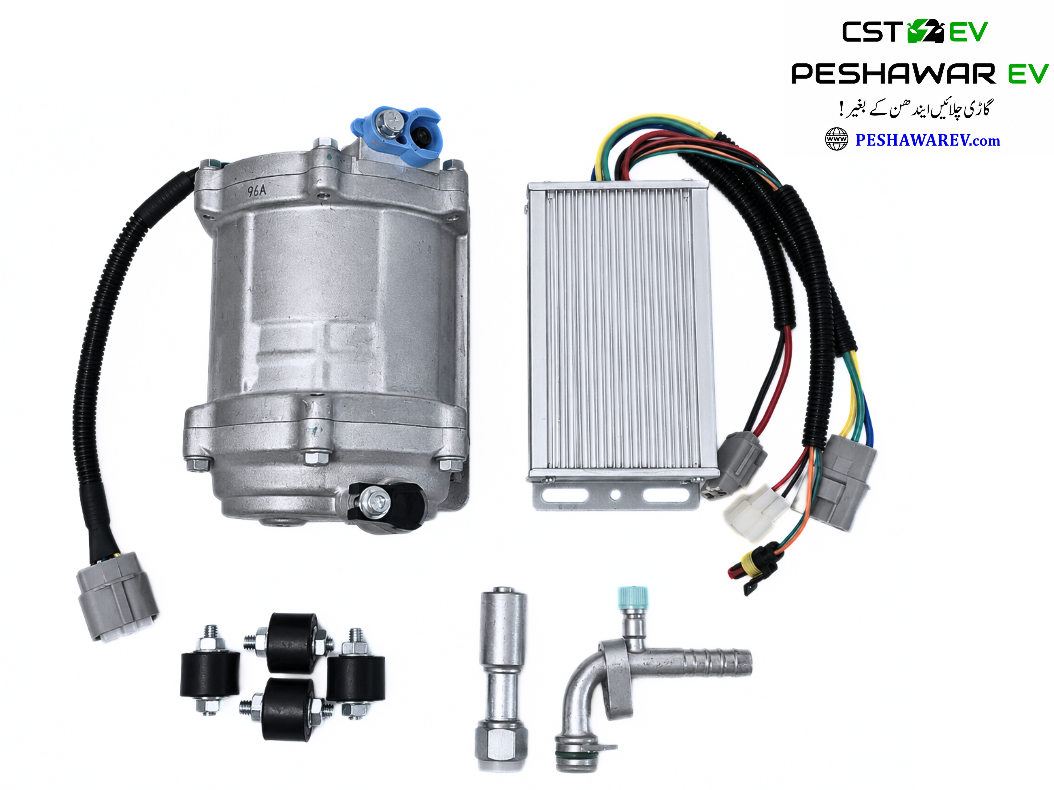 EV Electric AC Scroll Compressor 72V / 96V DC 24CC displacement